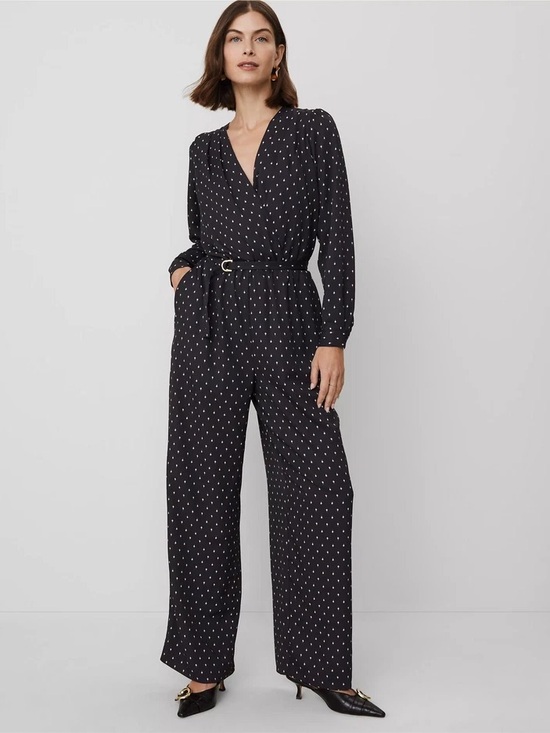 Ann Taylor Pants - Ann Taylor Diamond Wide Leg Jumpsuit